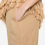Shorts con coulisse in beige Loulou de saison - donna 