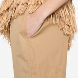 Shorts con coulisse in beige Loulou de saison - donna 