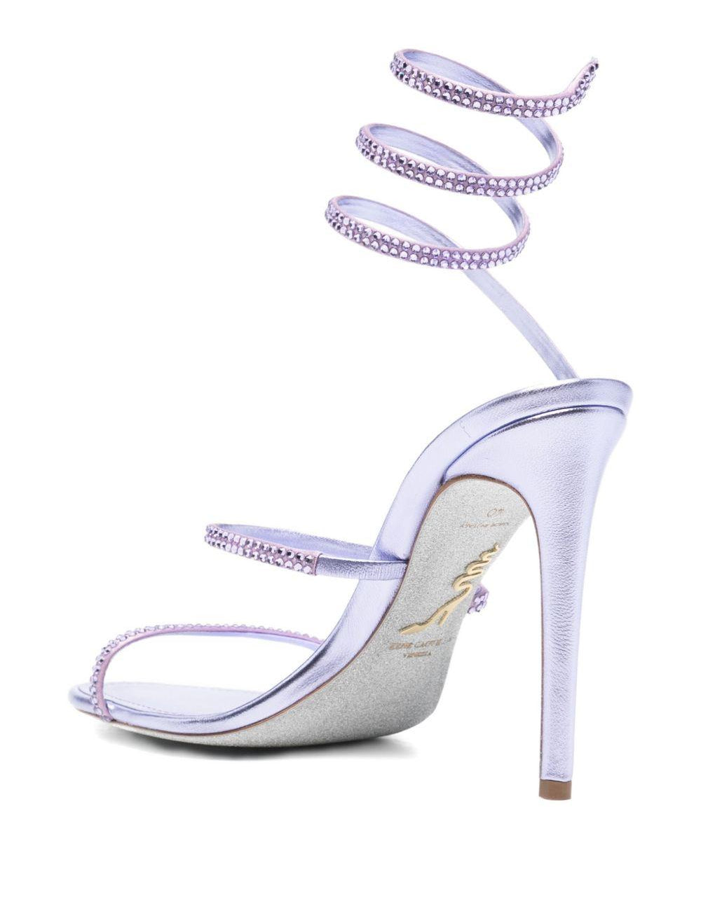 Sandali cleo con cristalli in lilla Rene caovilla - donna 
