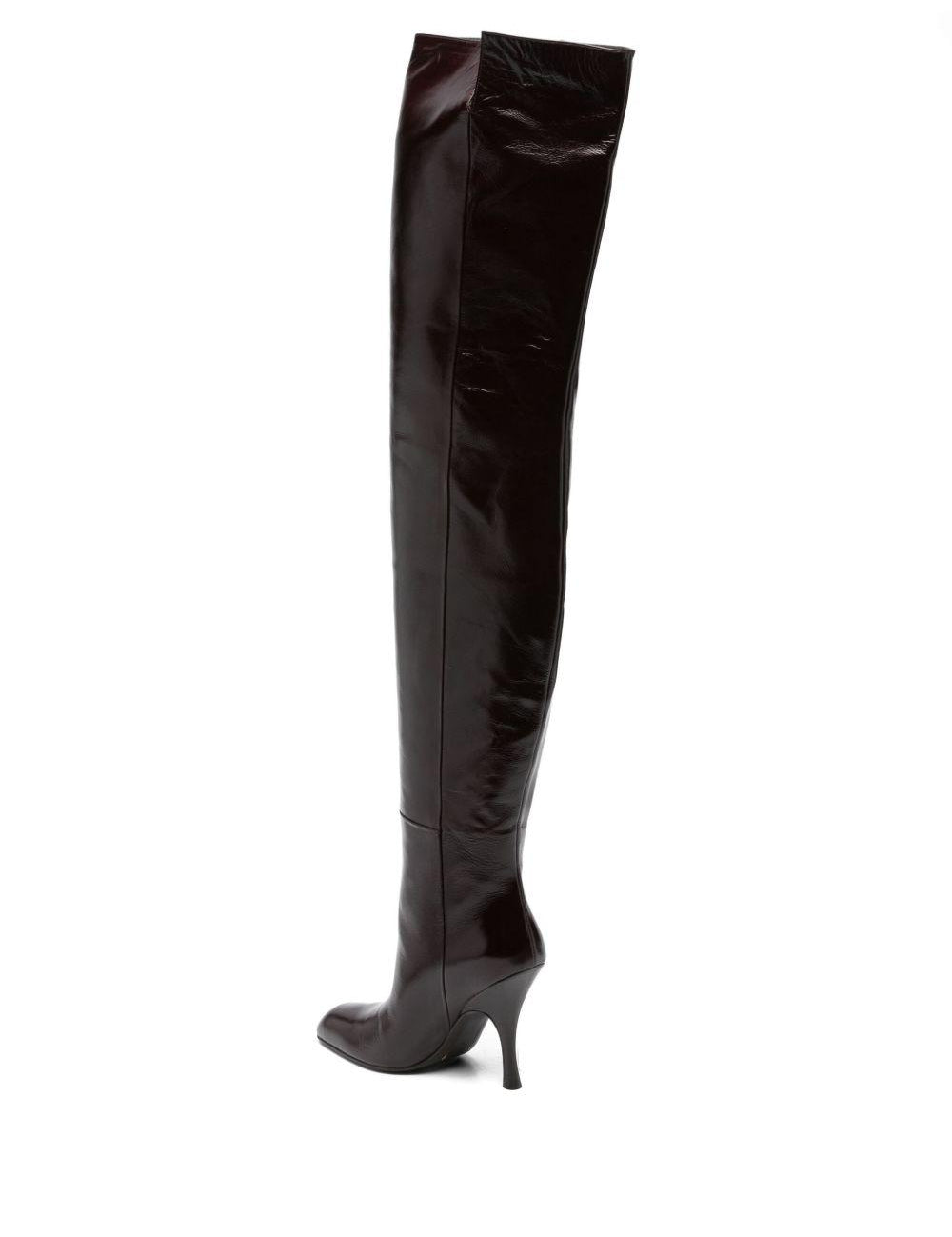 Stivali colt 100mm in bordeaux Khaite - donna 