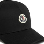 Cappello da baseball con applicazione logo in nero Moncler - uomo 