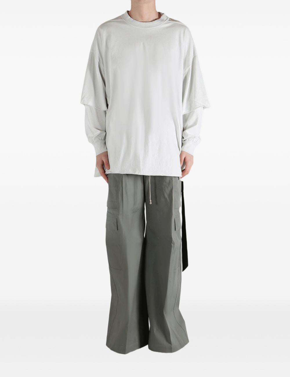 T-shirt a maniche lunghe tommy  in bianco Rick owens drkshdw - uomo 