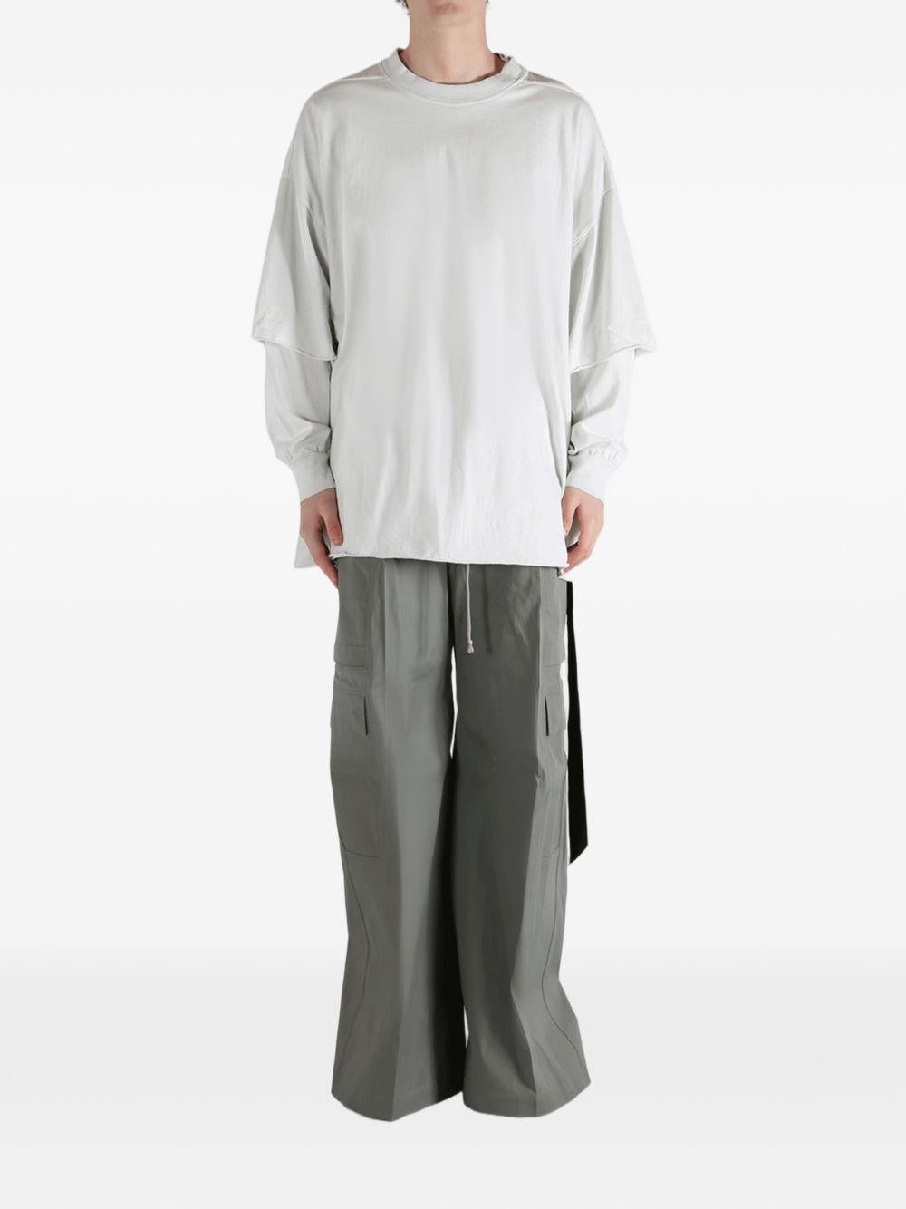 T-shirt a maniche lunghe tommy  in bianco Rick owens drkshdw - uomo 