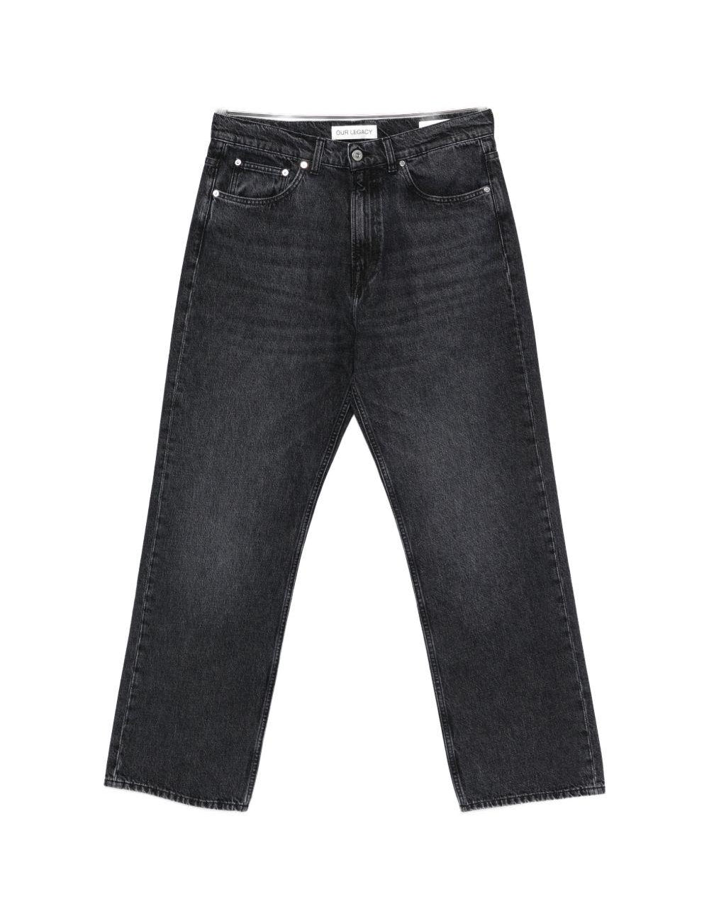 Jeans dritti a cinque tasche in grigio Our legacy - uomo 