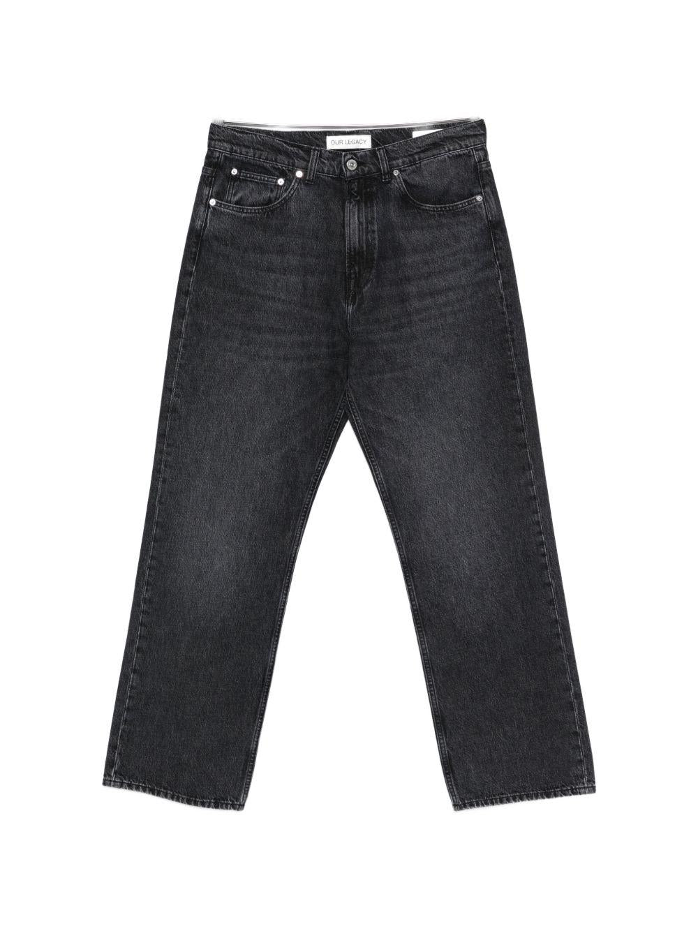Jeans dritti a cinque tasche in grigio Our legacy - uomo 