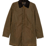 Cappotto in cotone cerato in marrone  <BR/><BR/><BR/> 