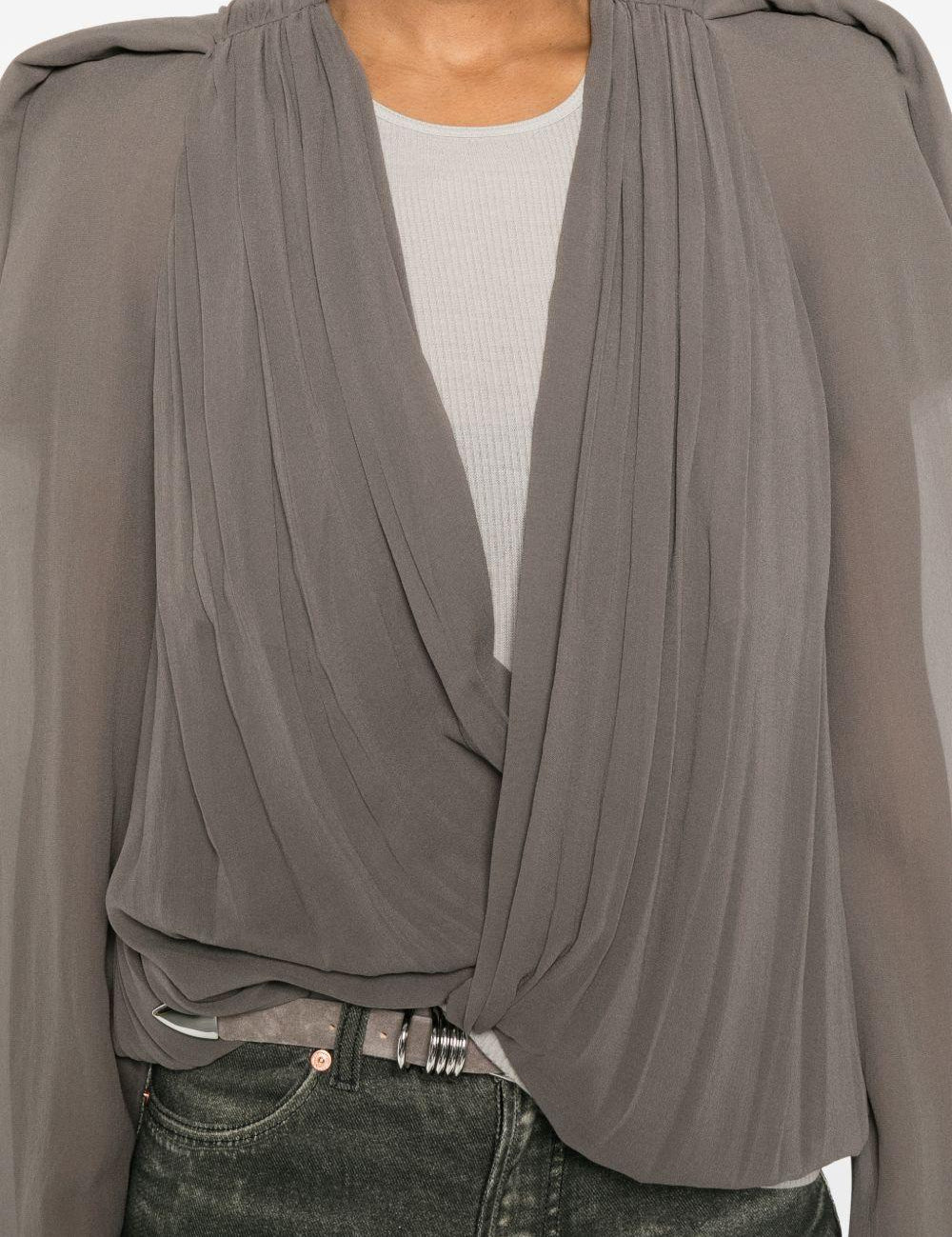 Giacca Maria con scollo a V in talpa Rick Owens - donna 