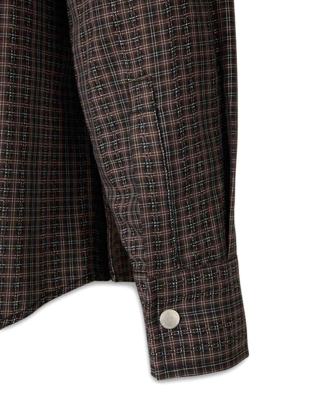 Camicia a quadri in marrone Carrer - unisex 