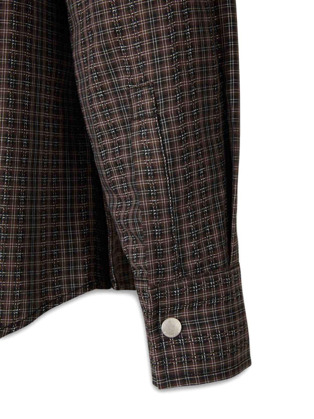 Camicia a quadri in marrone Carrer - unisex 