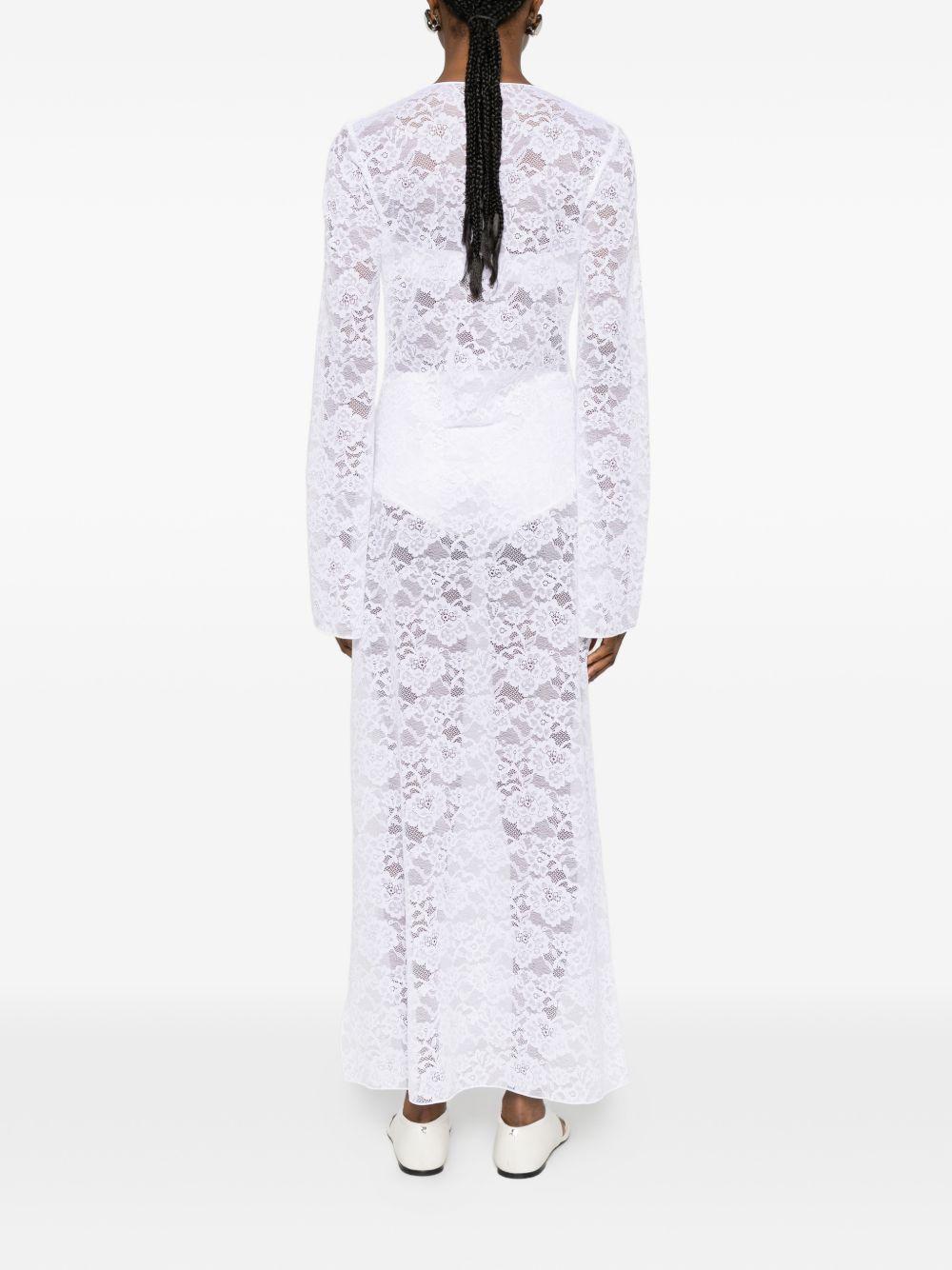 Abito maxi in pizzo in bianco Oséree - donna 