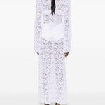 Abito maxi in pizzo in bianco Oséree - donna 