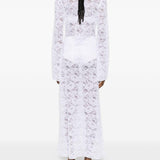 Abito maxi in pizzo in bianco Oséree - donna 