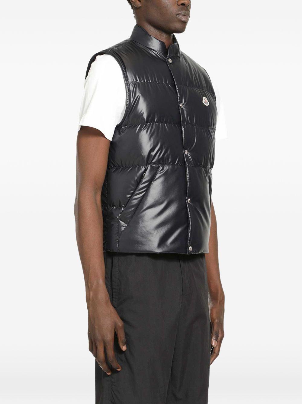 Gilet imbottito con bottoni in blu Moncler - uomo 