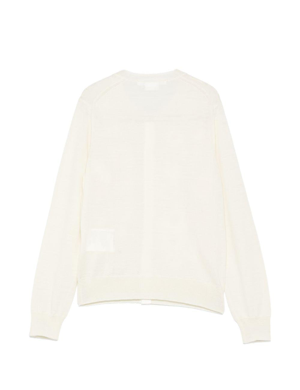 Cardigan con ricami floreali in bianco Comme des garcons comme des garcons  - donna 
