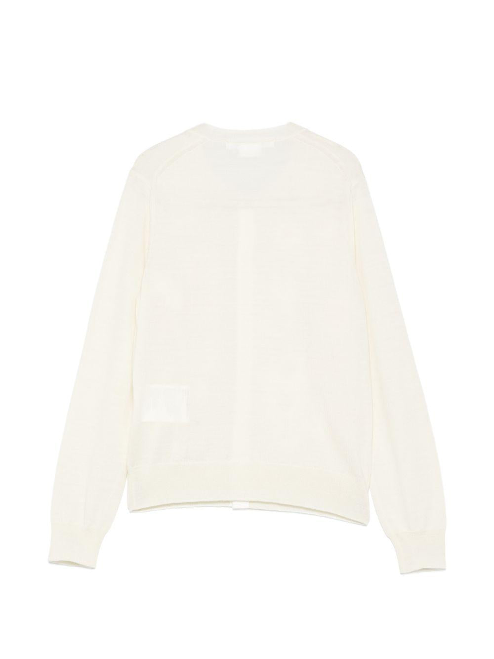 Cardigan con ricami floreali in bianco Comme des garcons comme des garcons  - donna 