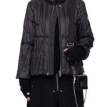Giacca trapuntata geocamo in nero Rick Owens x Moncler - unisex<BR/> 