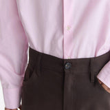 Pantaloni Gino con applicazione in marrone Sefr - uomo 