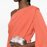 Abito da sera monospalla in arancione Elie saab - donna 