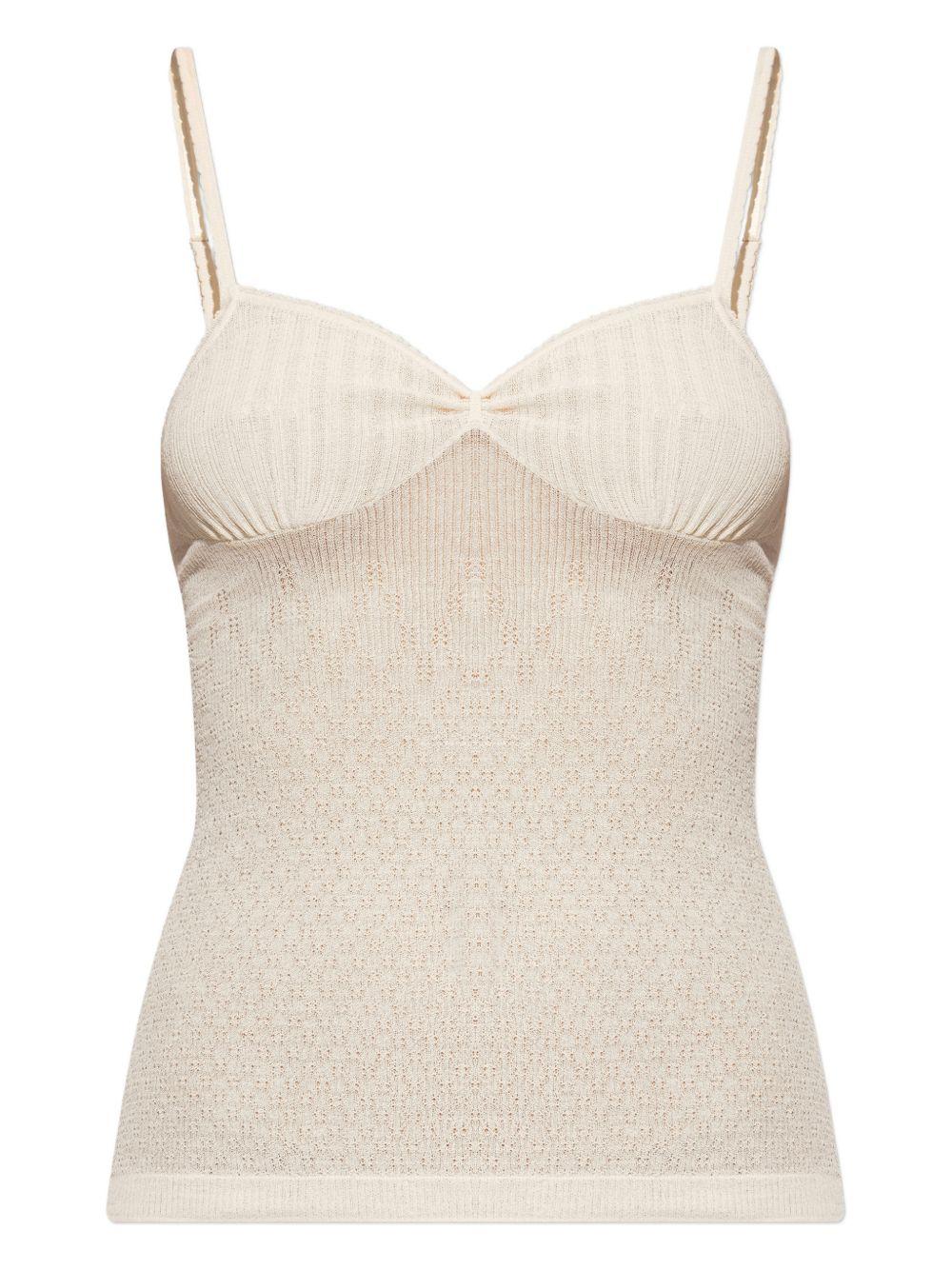 Canotta in maglia a costine in rosa Victoria beckham - donna 