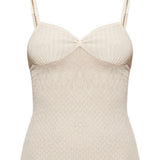 Canotta in maglia a costine in rosa Victoria beckham - donna 