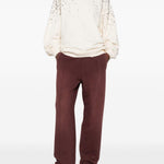 Felpa Star con cristalli in cotone bianco 