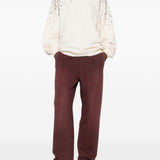 Felpa Star con cristalli in cotone bianco 