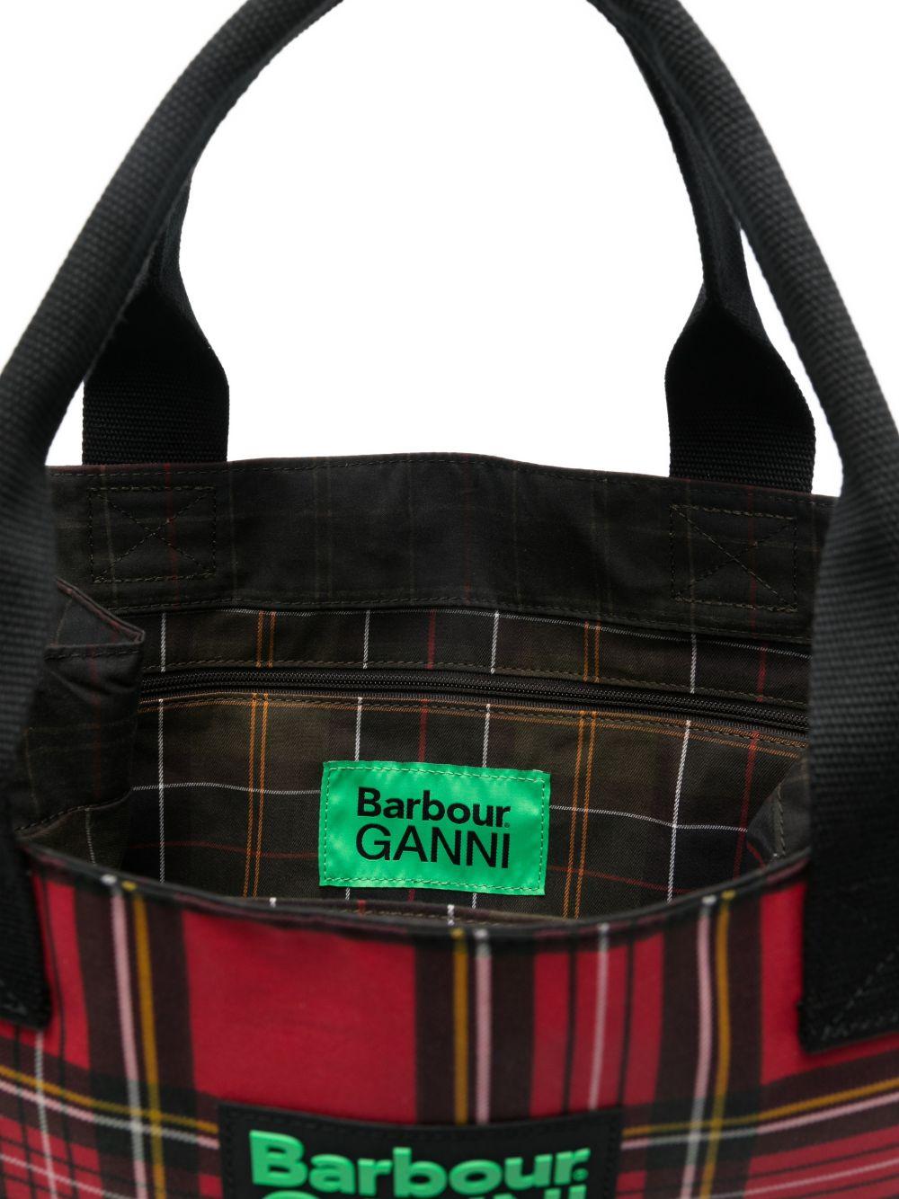Borsa a quadri in rosso e nero 