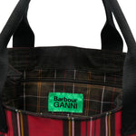 Borsa a quadri in rosso e nero 