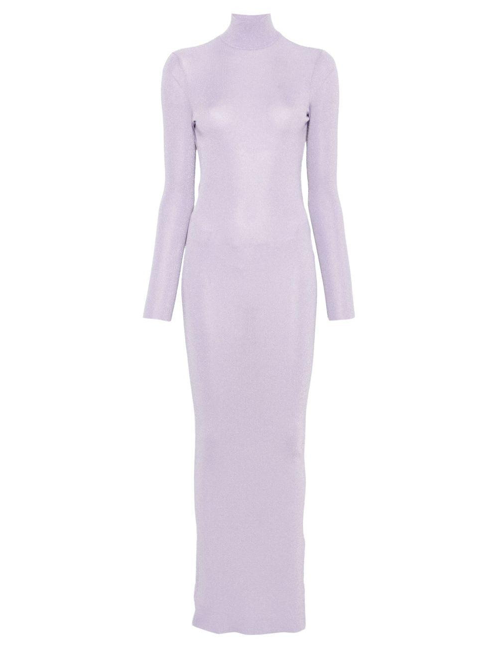 Abito corto in maglia fine in viola Self-portrait - donna 