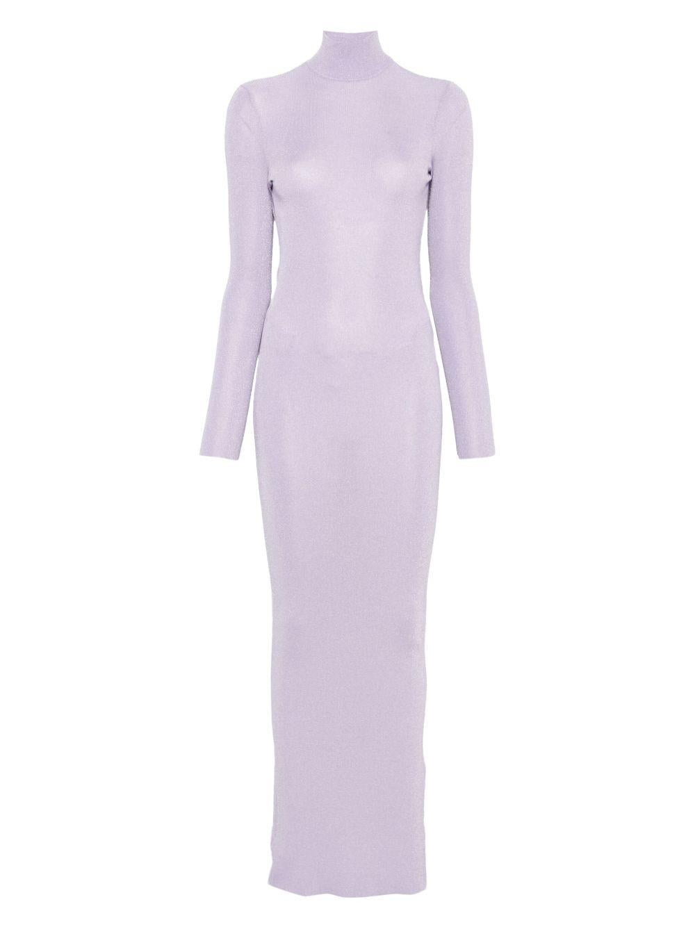 Abito corto in maglia fine in viola Self-portrait - donna 