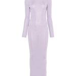 Abito corto in maglia fine in viola Self-portrait - donna 