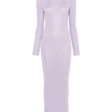 Abito corto in maglia fine in viola Self-portrait - donna 