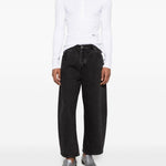 T-shirt a maniche lunghe con bottoni in bianco Rhude - uomo 