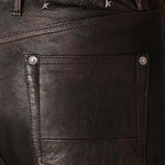 Jeans in pelle in nero Golden goose - donna 