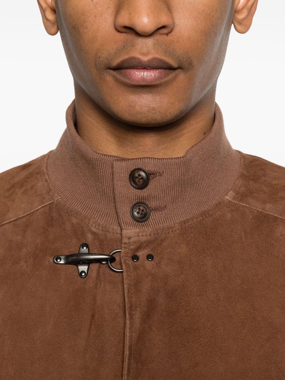 Giacca bomber in pelle in marrone Fay - uomo 
