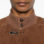 Giacca bomber in pelle in marrone Fay - uomo 