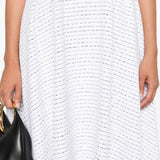 Abito smanicato a righe in bianco Alessandra Rich - donna 
