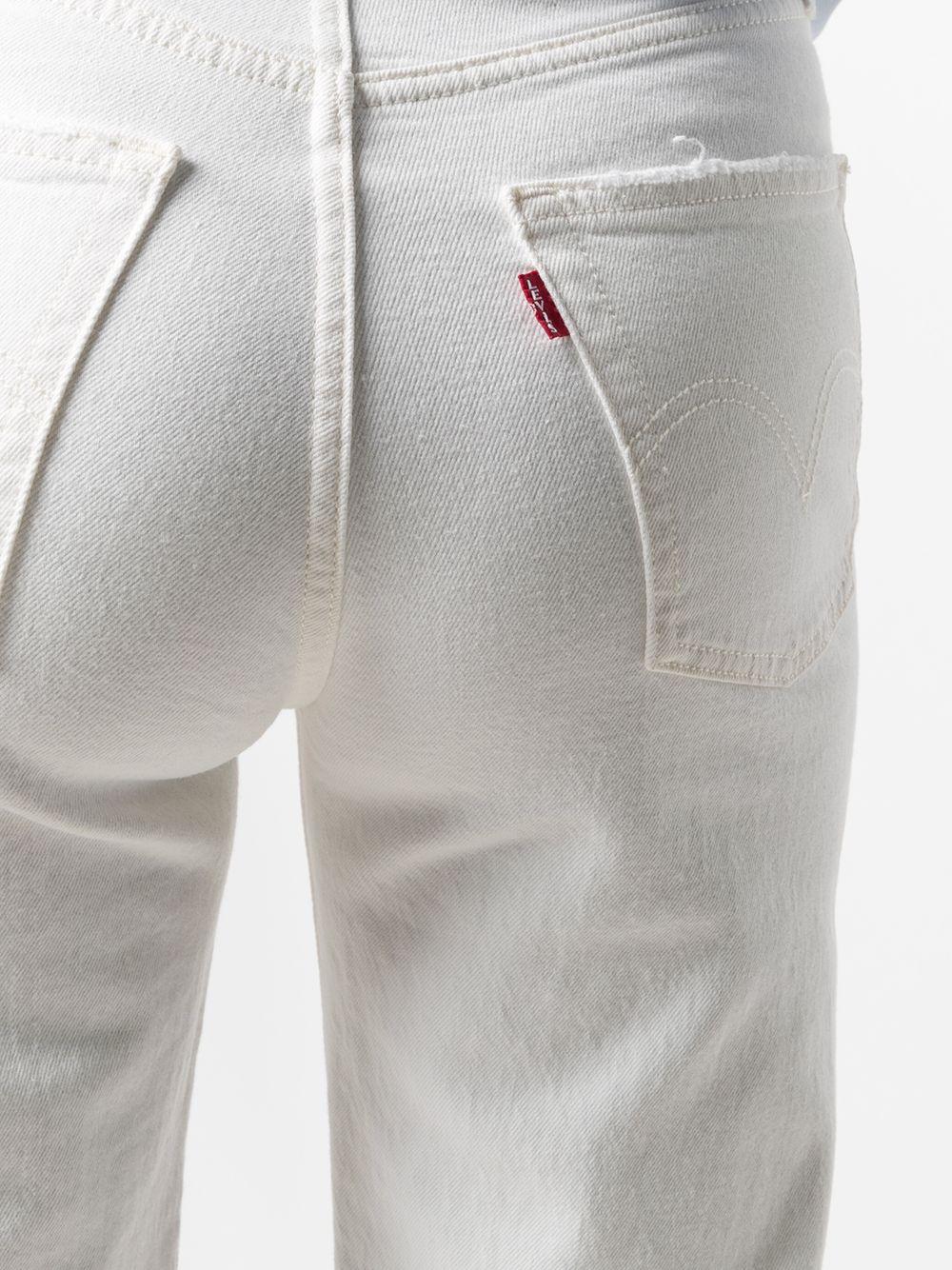 Jeans dritti a vita alta in bianco Levi's - donna 
