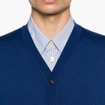 Gilet con scollo a V in blu Kangra - uomo 