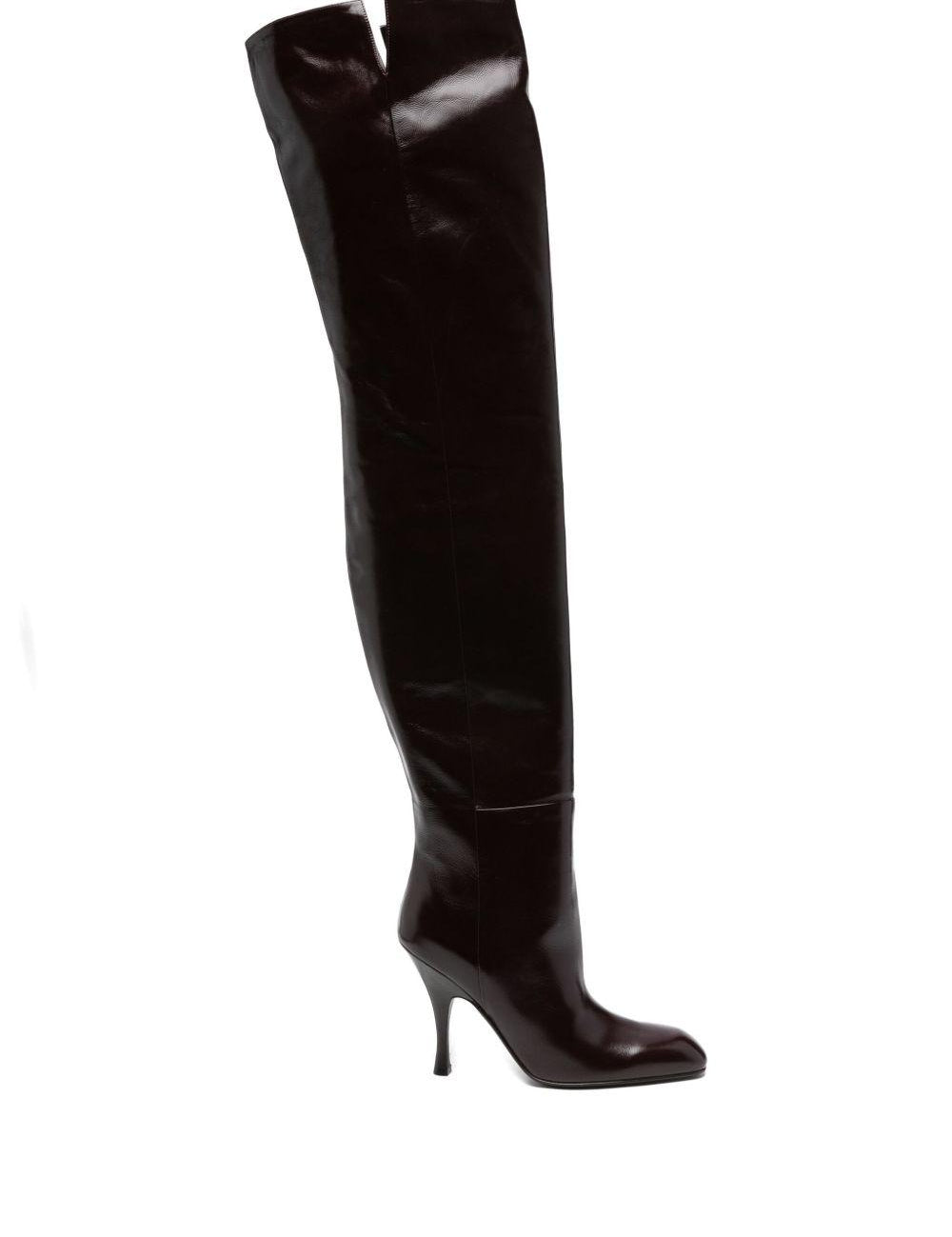 Stivali colt 100mm in bordeaux Khaite - donna 