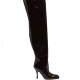 Stivali colt 100mm in bordeaux Khaite - donna 