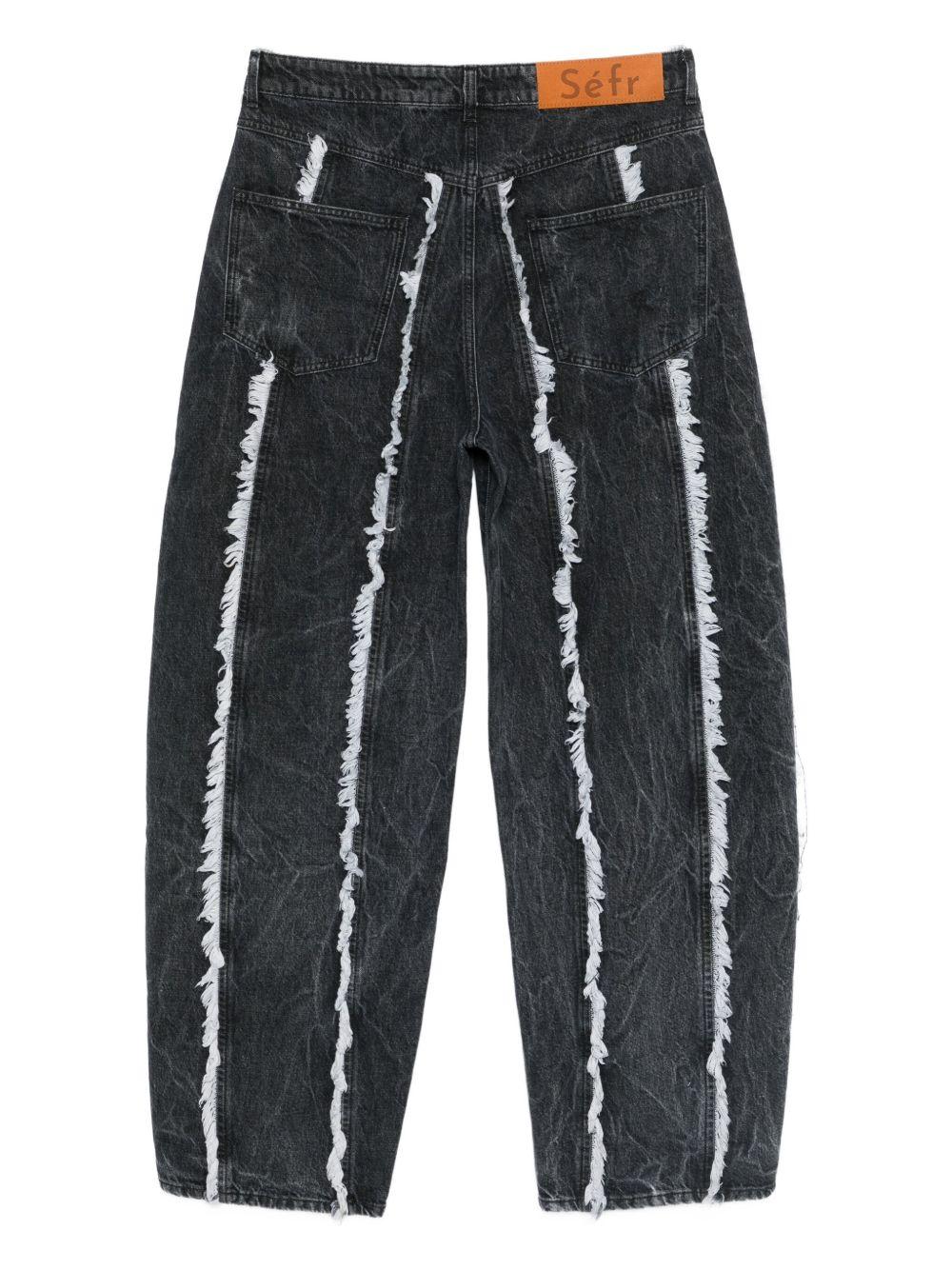 Jeans rayne a gamba ampia in grigio Sefr - uomo 