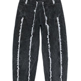 Jeans rayne a gamba ampia in grigio Sefr - uomo 