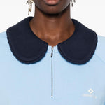 Felpa con colletto in contrasto blu SHUSHU/TONG - donna 
