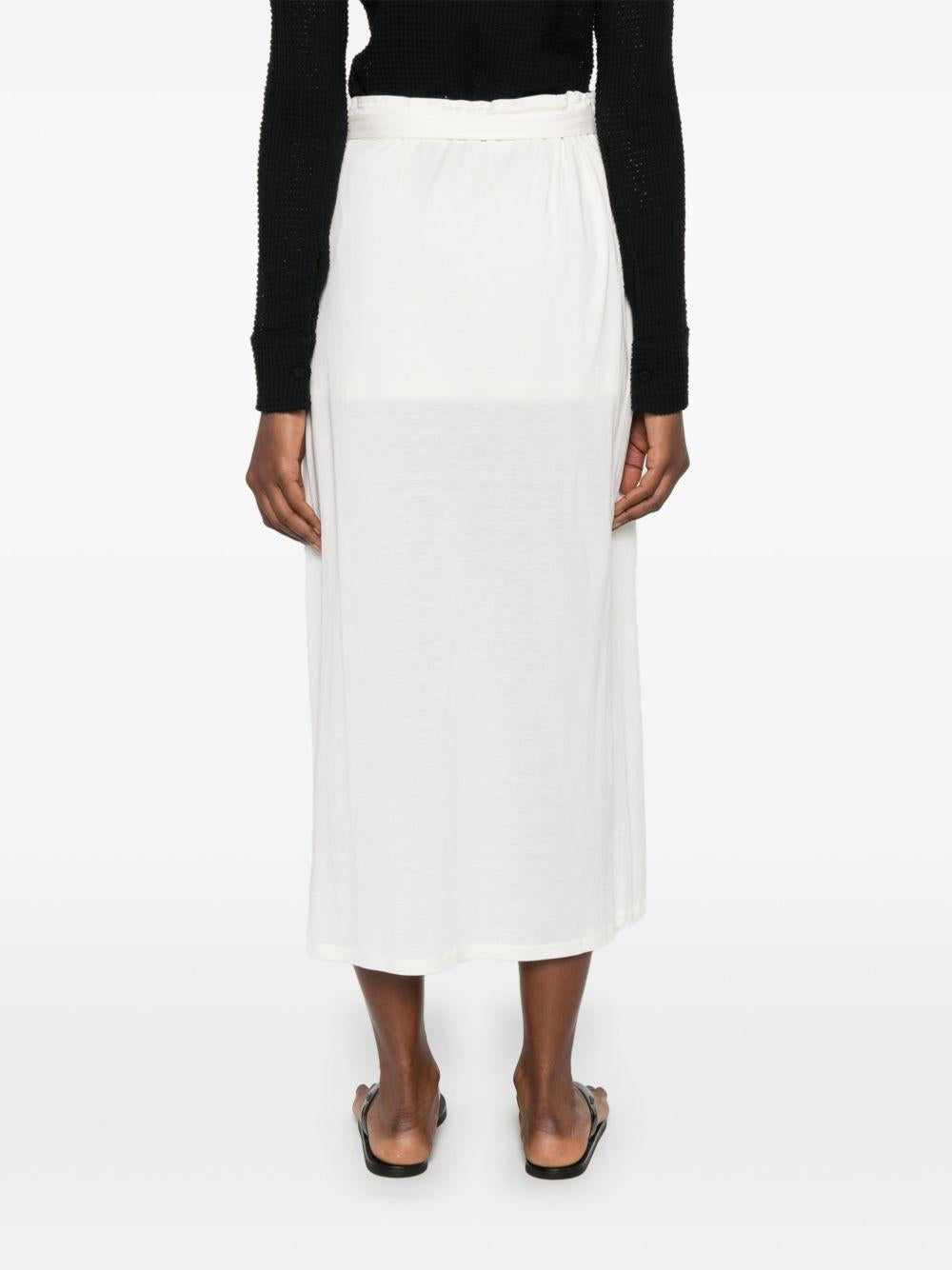 Gonna midi a portafoglio in bianco Toteme - donna 