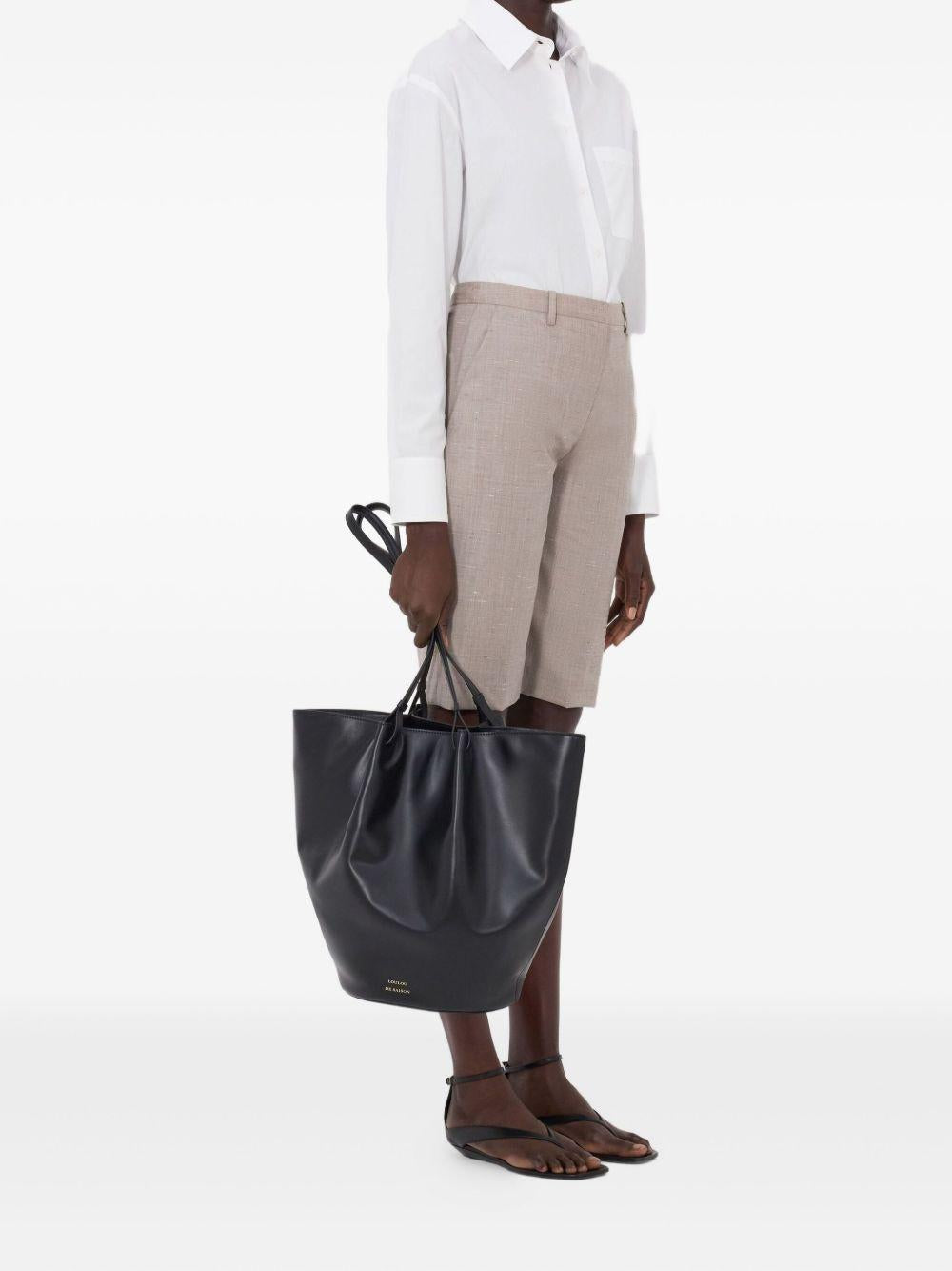 Shorts al ginocchio in beige Loulou de saison - donna 
