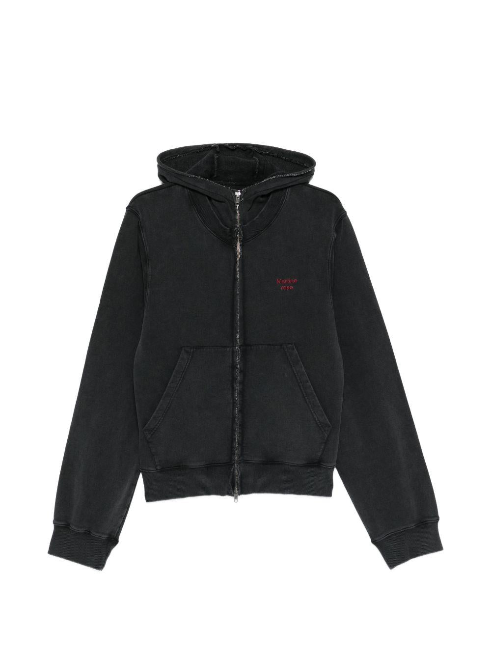 Felpa con zip in nero Martine rose - uomo 