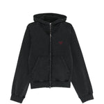 Felpa con zip in nero Martine rose - uomo 