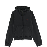Felpa con zip in nero Martine rose - uomo 