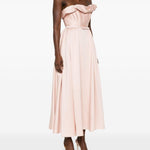 Abito midi con ruches in rosa Roland Mouret - donna 